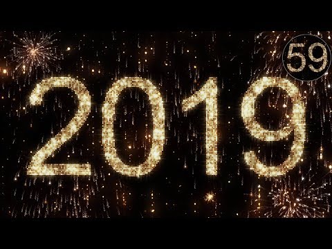 2019 Countdown New Year Counter Clock Light Timer Animation Motion Graphics Christmas 4K