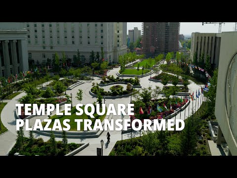 Temple Square Plazas Completed and Transformed