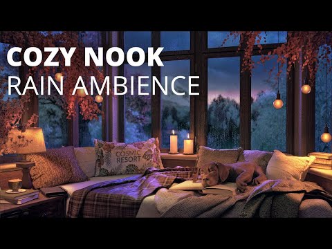 Cozy Napping Nook Corner for Relaxation and Resting // with Relaxing Gentle Rain Sounds for Sleeping