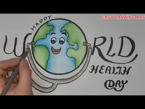 world Health day drawing / how to make world health day poster drawing / 7 april health day drawing