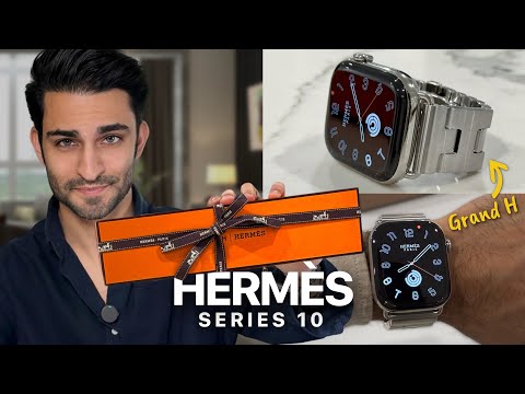 Apple Watch Hermès Series 10 Satiné Grand H - UNBOXING! ⌚️✨