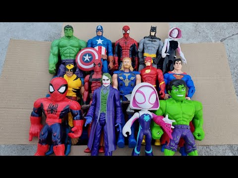 CAPTAIN AMERICA VS HULK VS IRONMAN VS SPIDERMAN VS SUPERMAN VS VENOM SUPERHERO AVENGERS UNBOXING