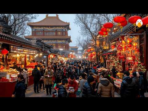 Beijing, China🇨🇳 Old City Overwhelmed by Spring Festival Crowds! (4K UHD)