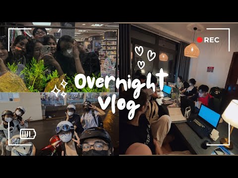 Nhật kí bị deadline ''dí'' xuyên đêm của sinh viên năm 2 | Overnight Vlog | JimmyBoo