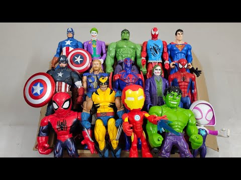 SPIDERMAN VS HULK VS IRONMAN VS CAPTAIN AMERICA VS SUPERMAN VS VENOM SUPERHERO AVENGERS UNBOXING