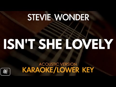 Stevie Wonder - Isn't She Lovely (Karaoke/Acoustic Version) Lower Key