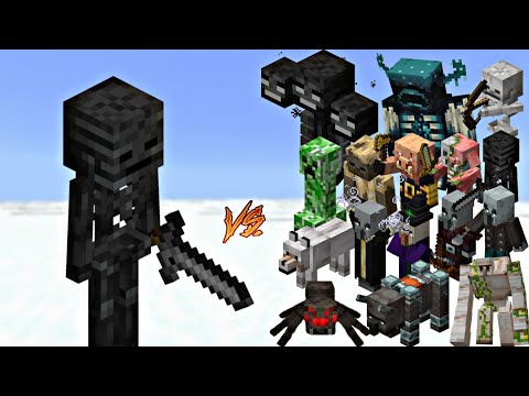 Minecraft: All Mobs vs Armored Wither Skeleton – Ultimate Battle!