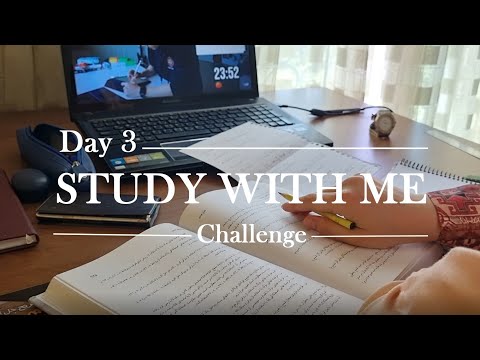 Day 3 | STUDY WITH ME / 10 Days Challenge /Background Noise