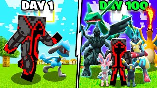 I SURVIVED 100 DAYS IN SINGLEPLAYER MINECRAFT PIXELMON!