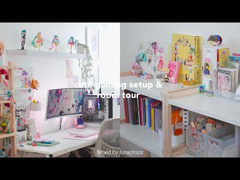 cute gaming setup & room tour