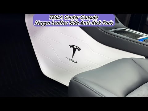 TESLA Model 3/Y Center Console Nappa Leather Side Anti-Kick Pads #tesla