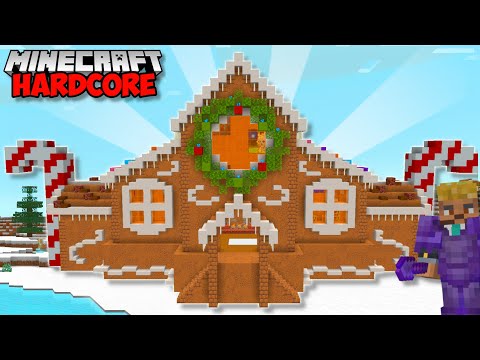 I Built A GINGERBREAD MANSION in Minecraft Hardcore (#105)