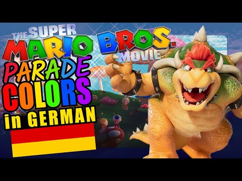 Super Mario Bowser Teaching German Language Colors Educational Language Video for Kids