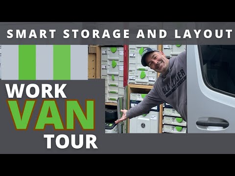 All Tools Organized! Work Van Tour - Van Racking