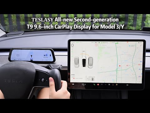 TESLASY All-new Second-generation T9 9.6-inch CarPlay Display for Model 3/Y #tesla #modely