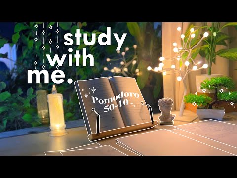 4-HOUR🪴Late Night Study With Me • Fire Crackling 🕯️+ Lofi bgm • Pomodoro 50-10 • Day120🌙