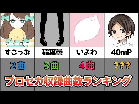 【プロセカ】収録曲数が多いボカロPランキング(2024年4月分まで)