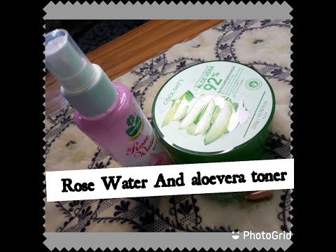 Rose water and aloevera toner For soft and glowing skin || The Lovely Girl Mano.