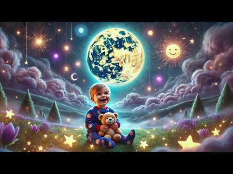 Moon & Stars Lullaby for Babies🌙☀️| Soothing Voice & Relaxing Sleep Music | Fall Asleep In 3 Minutes