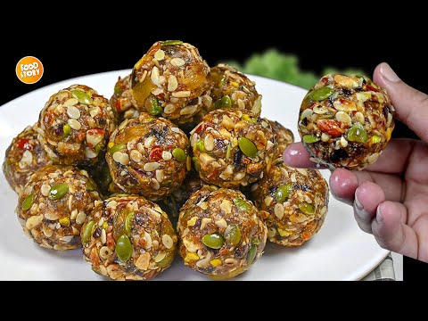 Healthy Dry Fruit Laddu Recipe,Energy Balls without Sugar by Samina Food Story