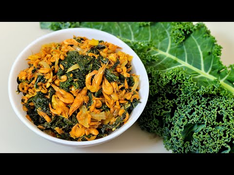 [Kale Shrimp Stir Fry] | Kale Recipe Indian Style | Kale with Small Prawn