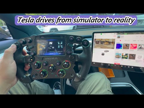 MOZA FSR radically changes Tesla steering wheel🤯🏎 #racingsimulator #racing #tesla  #model3