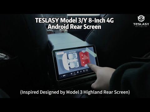 Model Y Juniper 2025 Android 8-inch 4G+Wifi Rear Entertainment Display Upgrade #tesla #modely