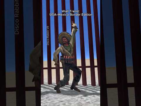 Wall Dance: USA-Mexico Border 😭💀🙏 #humor  #trending  #fyp  #viralvideo  #meme #vrchat #vr