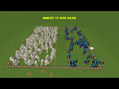 Mimicer vs Iron Golem - Minecraft Mob Battle