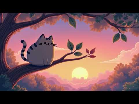 Lofi Beats with Pusheen 🌙 Late Night Study and Relaxation [Chill Mix]