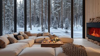 Smooth Winter Jazz in Cozy Living Room ❄️ Relaxing Jazz Background Music - Soft Jazz Piano