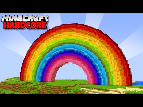 I Built The WORLDS BIGGEST RAINBOW in Minecraft Hardcore (#97)