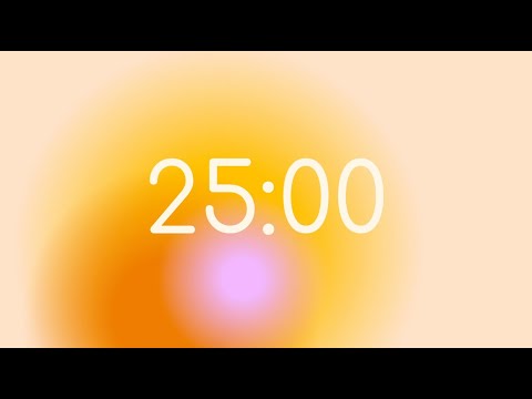 Orange Aura Pomodoro Technique 25 Minute Timer with 5 Minute Breaks | Study and Focus timer