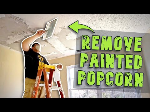 How to EASILY Remove Popcorn Ceilings! DIY Start-to-Finish