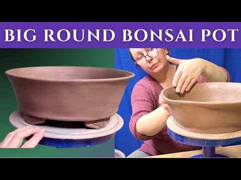 Large round bonsai pot- handbuilding process and story telling