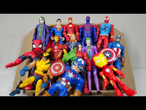 SPIDERMAN VS HULK VS CAPTAIN AMERICA VS SUPERMAN VS THANOS VS SUPERHERO AVENGERS UNBOXING