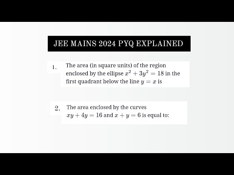 Areas Under the Curve Basics and 2 Pyqs explained