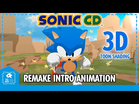 SONIC CD - REMAKE INTRO ANIMATION 3D (TOON SHADING)