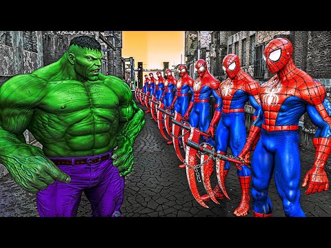 Siêu nhân nhện🔴Spider Man Family Fights HULK FAMILY in EPIC Battle! | Spider Junior