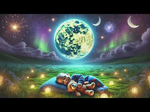 Moon & Stars Lullaby for Babies ❤️| Soothing Voice & Relaxing Sleep Music | Fall Asleep In 3 Minutes