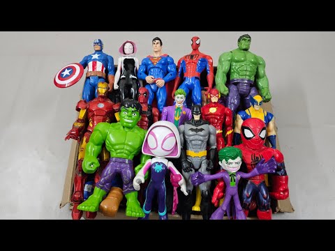 THANOS VS IRONMAN VS SPIDERMAN VS CAPTAIN AMERICA VS HULK VS SUPERMAN SUPERHERO AVENGERS UNBOXING