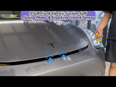 TESLA Model 3/Y Frunk Electric Suction Soft Closing Motor & Knocking Unlock Sensor #tesla #modely