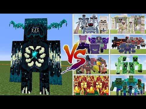 Stronger Warden Vs All Team Mob - Minecraft Mob Battle