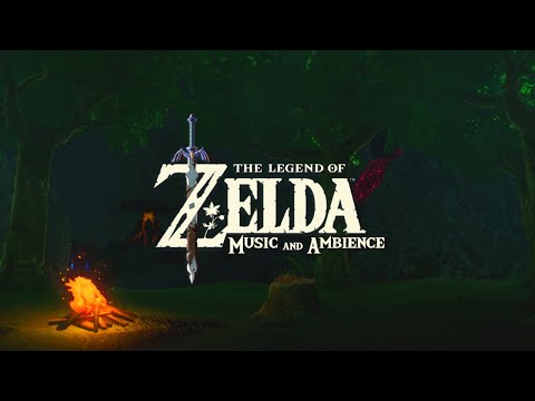 peace night and I just want to sleep... relaxing video game Zelda Music mix w/ campfire ambience