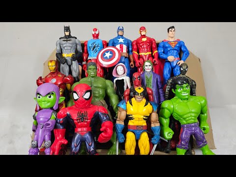 SPIDERMAN VS HULK VS CAPTAIN AMERICA VS IRONMAN VS SUPERMAN VS VENOM SUPERHERO AVENGERS UNBOXING