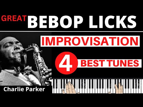 BEBOP LICKS- Charlie "Bird" Parker'- 4 Best Bebop Tunes - Improvisation Tutorial - Jazz Ranch