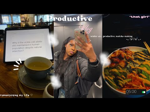 Productive uni vlog | winter arc, matcha-making, productive, study vlog