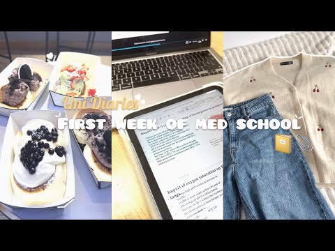 Uni diaries 🧇 First week of med school | London med student, lots of studying, yummy foods