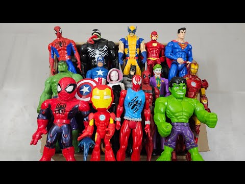 CAPTAIN AMERICA VS IRONMAN VS VENOM VS SPIDERMAN VS HULK VS SUPERMAN SUPERHERO AVENGERS UNBOXING