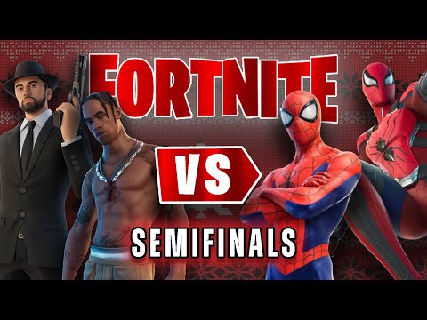 Travis Scott & Eminem vs Spider-Men in Fortnite | Semifinals - Game 1